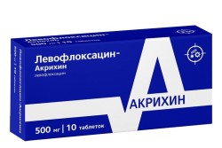 Левофлоксацин-Акрихин, таблетки покрытые пленочной оболочкой 500 мг 10 шт