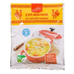 Суп, АВС 60 г мясной со звездочками