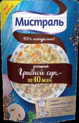 Суп, Мистраль 230 г Грибной домашний сухая смесь